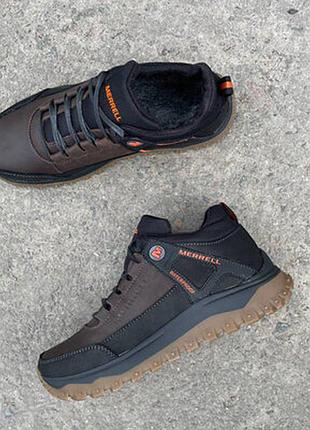 Мужские зимние кожаные ботинки merrell6 фото