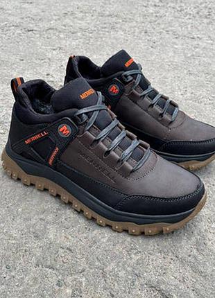 Мужские зимние кожаные ботинки merrell5 фото