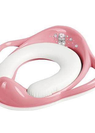 Накладка на унітаз м'яка maltex bear padded toilet trainer seat 6167_42 pink (рожевий)