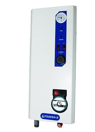 Котёл электрический tehni-x  премиум кэт 7 с насосом и группой безопасности 7,5 квт