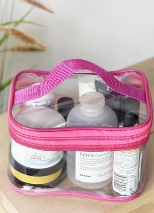 Силиконовая прямоугольная косметичка м organize (розовый)