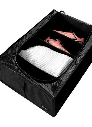 Текстильный кофр для хранения вещей на 4 отдела 50*35*14 см (со съемными...