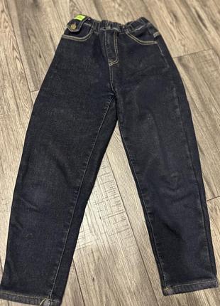 Штаны утепленные джинсовые