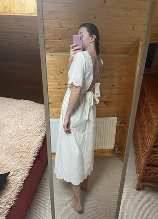 Котонова сукня zara з відкритою спиною2 фото