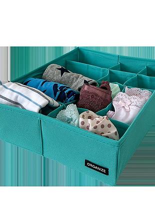 Кофр для белья с двумя видами ячеек organize (лазурь)