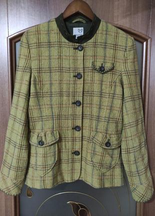 Вовняний піджак / жакет бренду brigitte von boch (стиль gucci, 60% вовна)