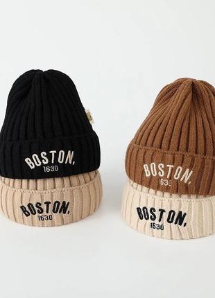 Трендовая детская шапка boston (21)