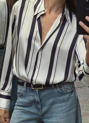 Рубашка женская в полоску zara new