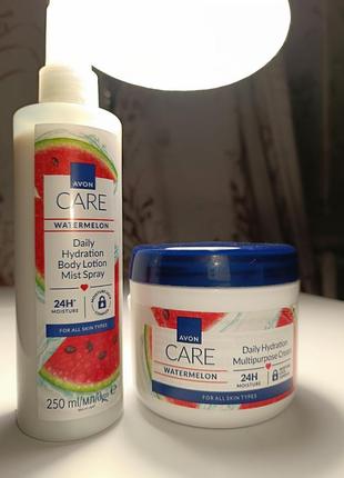 Набори від avon крем+молочко для тіла
