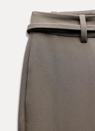Широкі штани бежеві висока посадка zara new7 фото