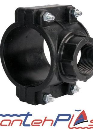 Santehplast хомут черный с внутренней резьбой 63*1/2"