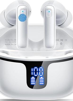 Бездротові навушники, бездротові навушники bluetooth 5.3 з 4 мікрофонами enc з шумозаглушенням, навушники bluetooth 40 годин