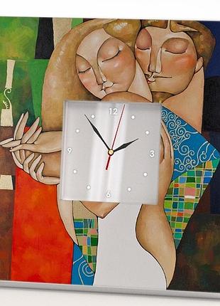 Інтер'єрний годинник "закохані" декор прикраса в спальню, дім, кімнату, стильний подарунок
