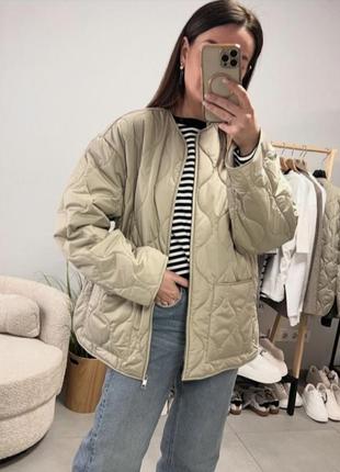 Куртка курточка демисезонная стеганая зара zara xs s