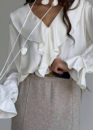 Женская шелковая блуза