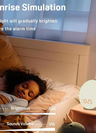 Будильник jall с подсветкой и восходом солнца