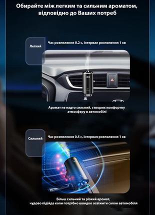 Автоматичний автомобільний аромадифузор etonner intelligent car aromatherapy diffuser 220 mah 3 аромати в комплекті black8 фото