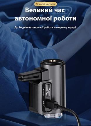 Автоматичний автомобільний аромадифузор etonner intelligent car aromatherapy diffuser 220 mah 3 аромати в комплекті black7 фото