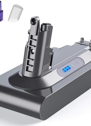 Оновлена батарея v6 на 0.10 ач заміна акумулятора 25.2 в v10 для dyson v10 абсолютна моторна голова тварини пухнастий sv12 загальн