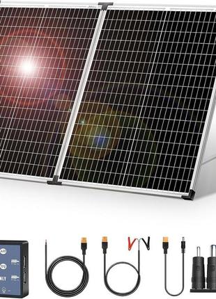 Dokio портативна складна сонячна панель  100w 18v сонячна валіза монокристалічна, складаний комплект сонячних панелей