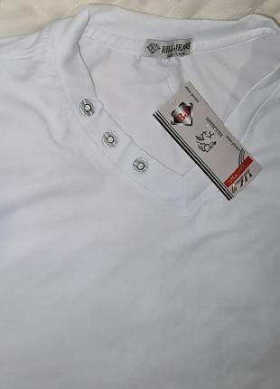 Белая  мужская футболка bill jeans6 фото