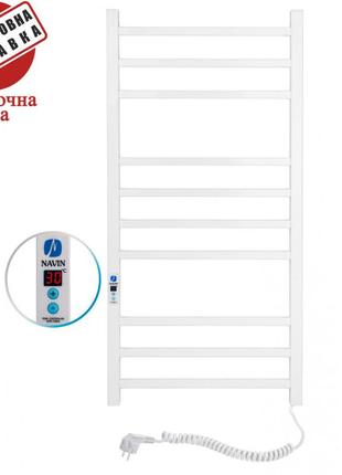 Полотенцесушитель электро navin loft 50*100 sensor, таймер белый, правый (углеродистая сталь) украина