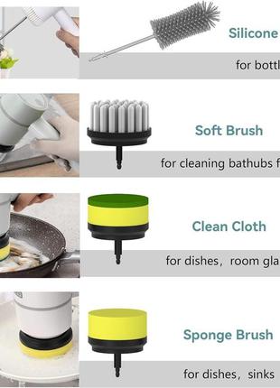 Cumfyhous роторна електрична щітка, що чистить з 4 змінними головками щіток,...