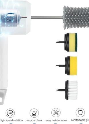 Cumfyhous роторна електрична щітка, що чистить з 4 змінними головками щіток,...