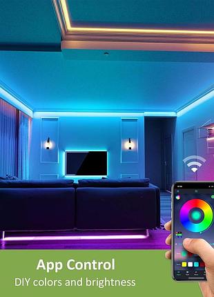 Світлодіодна стрічка led розумна смарт novostella 16 м rgb 960 світлодіодів вулична...