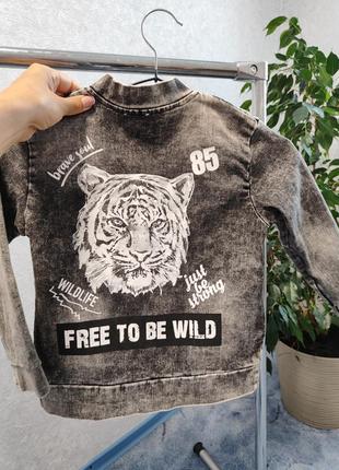 Стильная джинсовая ветровка 110-урост