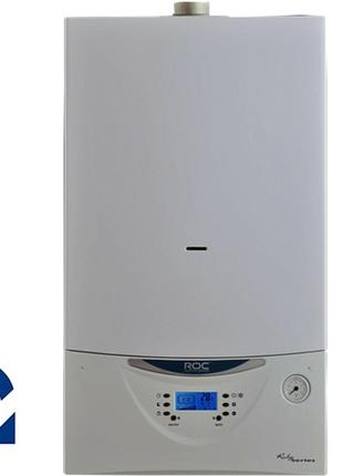 Газовий котел rocterm tr2-b24 (2 теплообмінники, турбований) + труба