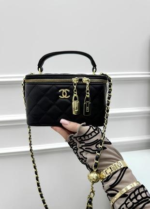 Сумка в стиле chanel classic black lambskin