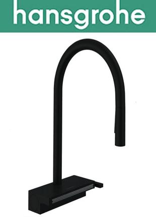 Смеситель hansgrohe (art 73831670) aquno select m81 для кухни с выдвижным душем, чёрный мат