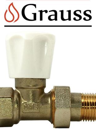 Grauss кран радиаторный прямой верхний 3/4, германия