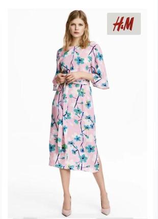 Плаття міді h&m в квітковий принт.