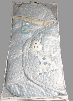 Теплий та стильний конверт для вашого новонародженого ангелочка "зимова затишність".