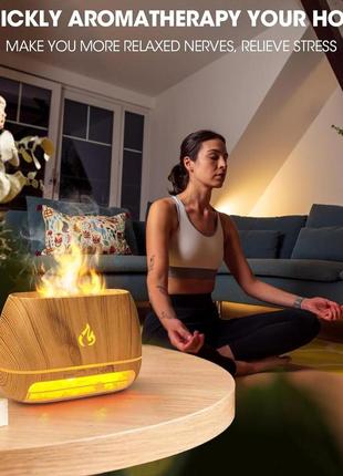 Розсіювач вогню вулкану з ароматом повітря, зволожувач полум'я на 240 мл, дифузор для...