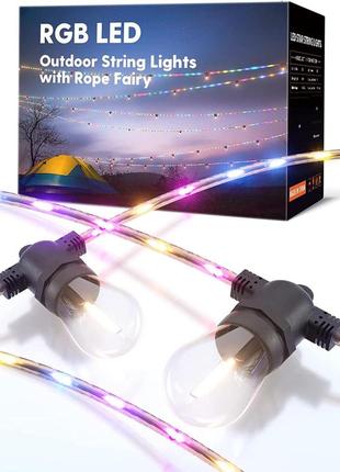 Addlon світлодіодна водонепроникна 15 м вулична водонепроникна ретрогірлянда лампочки едіссона rgb