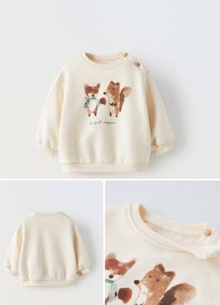 Свитшот детский zara 74см, 80см, 6-9месяц, 9-12умесяц, свитер детский