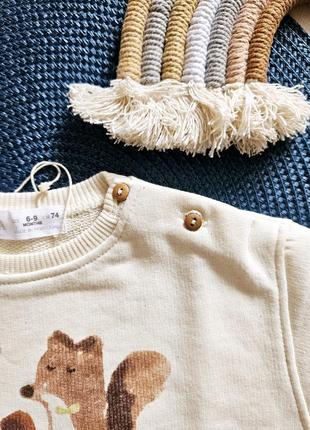 Світшот дитячий zara 74см, 80см, 6-9місяців, 9-12місяців, светр дитячий5 фото