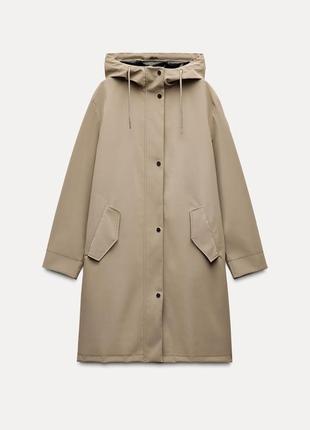 Дождевик бежевый прорезиновый zara new4 фото