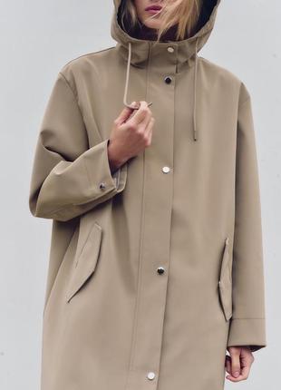 Дождевик бежевый прорезиновый zara new2 фото