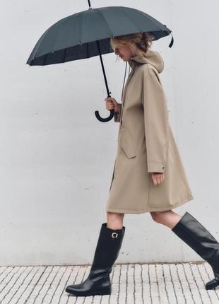 Дождевик бежевый прорезиновый zara new