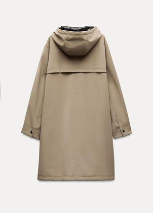 Дождевик бежевый прорезиновый zara new3 фото