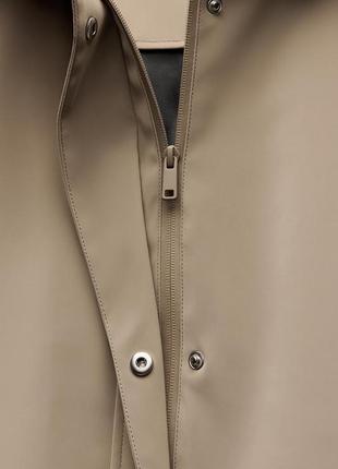 Дождевик бежевый прорезиновый zara new5 фото