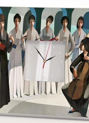 Годинник картина "концерт" декор прикраса інтер'єру спальні, будинок, кімнату, стильний подарунок
