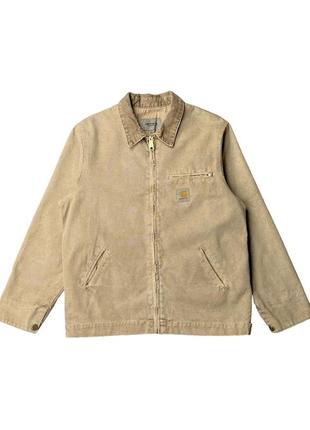Куртка carhartt wip duck detroit jacket dusty hamilton beige l