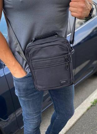 Сумка через плечо барсетка мужская базовая черная мессендер городская city st