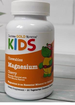 Дитячі жувальні таблетки з магнієм від California Gold Nutrition