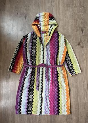 Missoni giacomo hooded bathrobe яскравий бавовняний халат